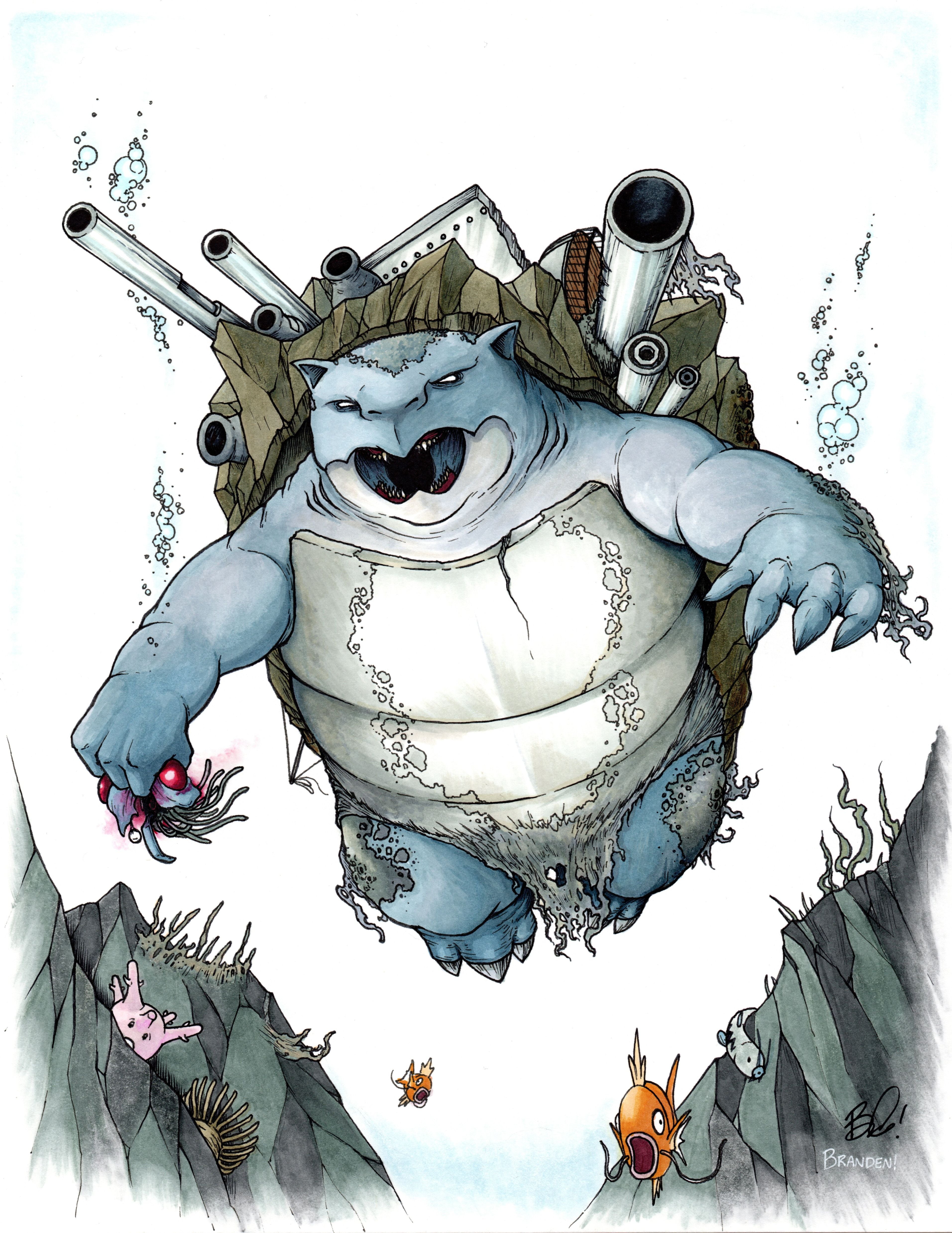 Blastoise Colour Print
