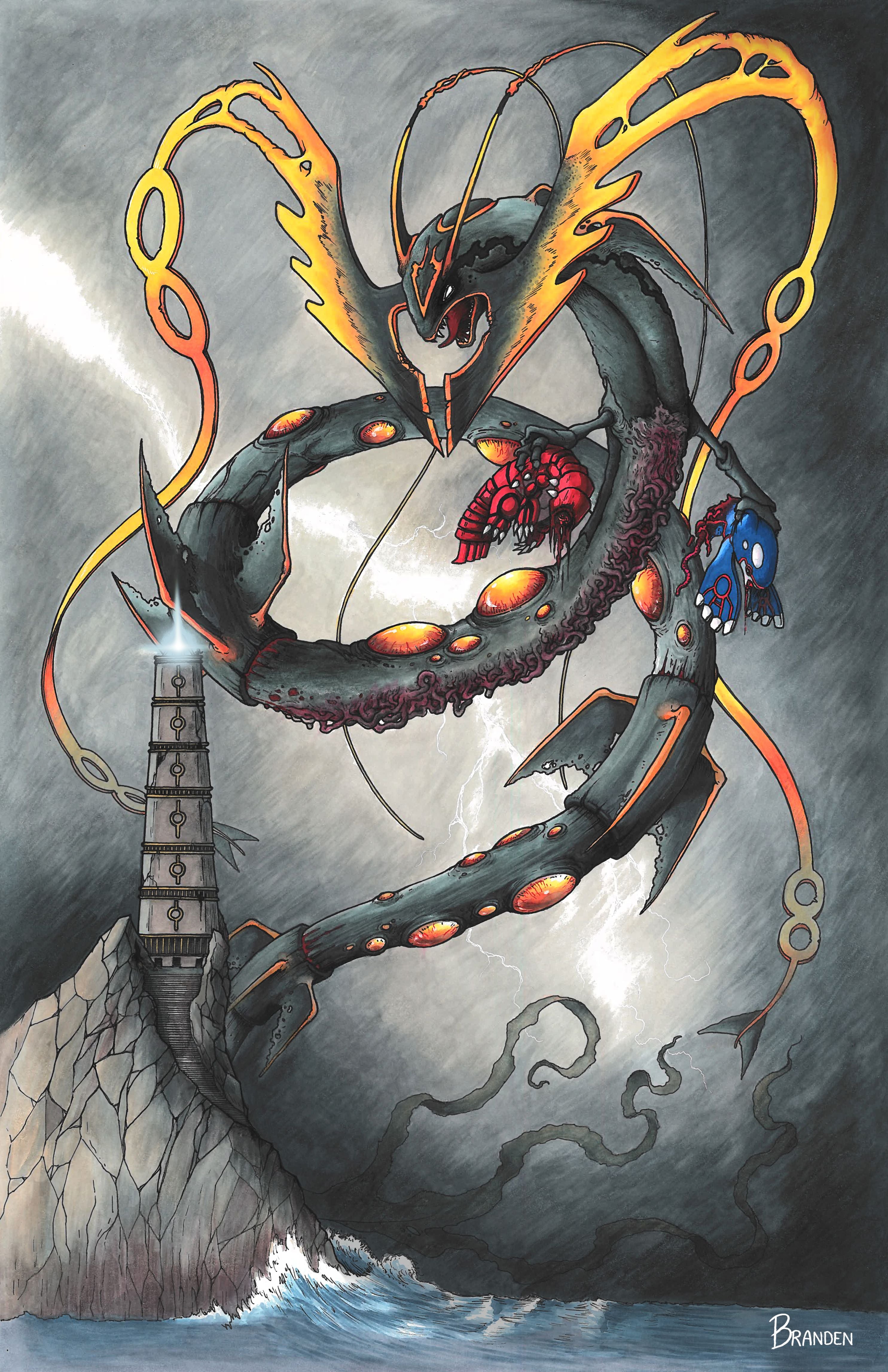 Mega Rayquaza Print